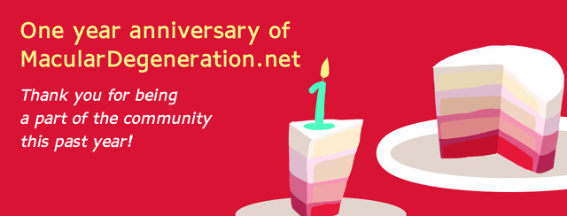 It's MacularDegeneration.net's 1st Birthday! image