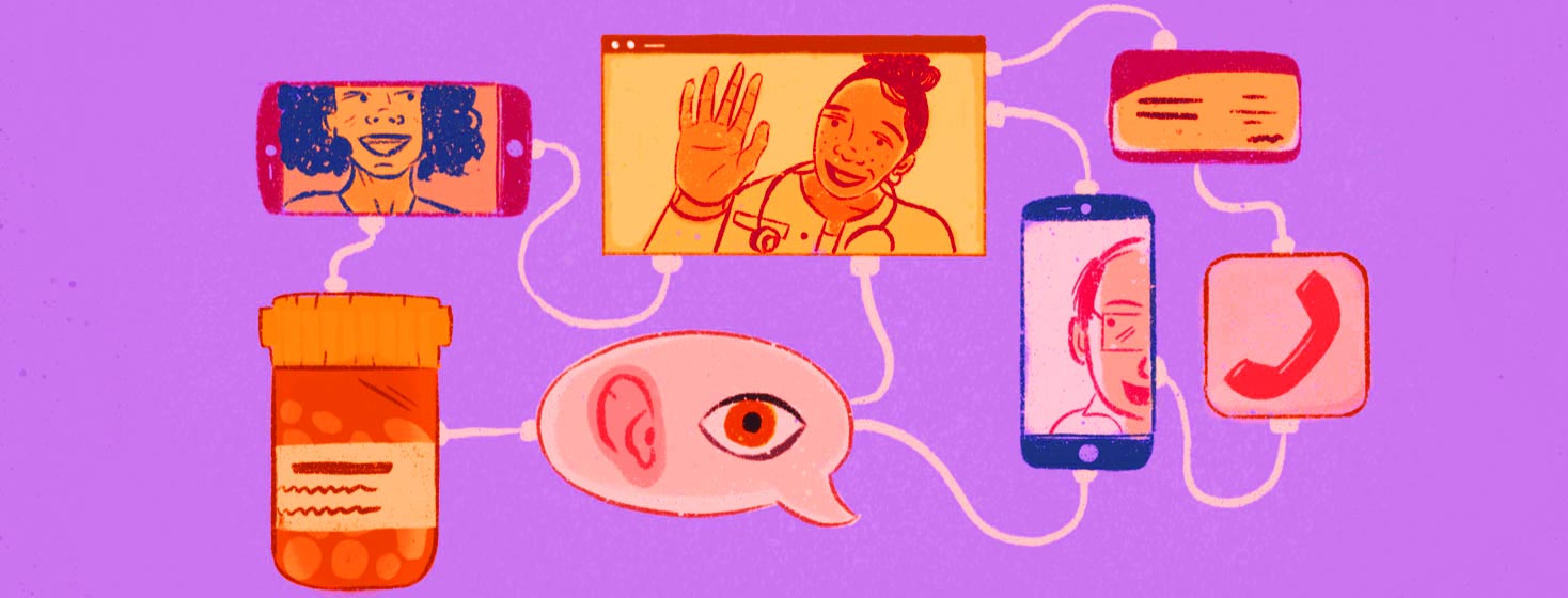 Doctor, patient, iPhone, mobile device, computer screen