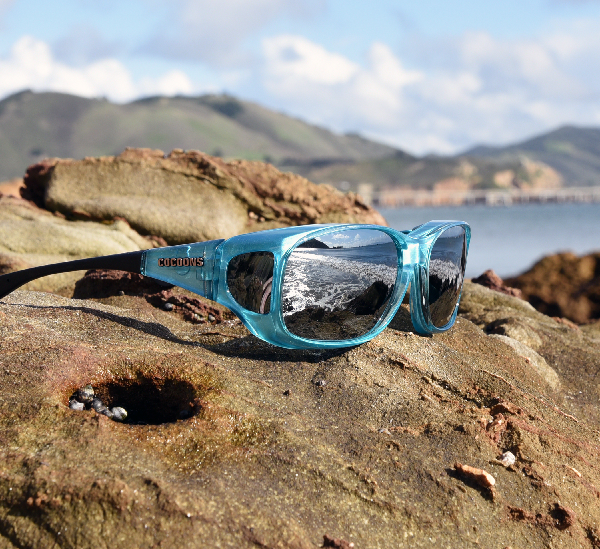 Blue cocoon sunglasses