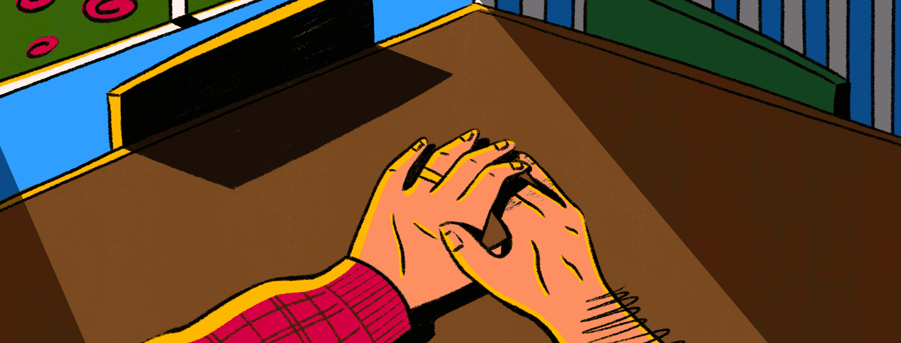 A couple holding hands